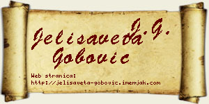 Jelisaveta Gobović vizit kartica